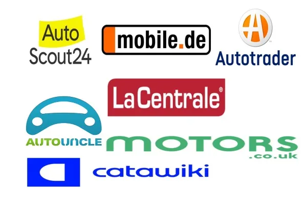 Logo najlepszych europejskich platform ogłoszeń motoryzacyjnych