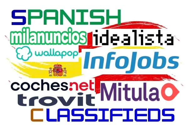 Logo wiodących serwisów ogłoszeniowych w Hiszpanii
